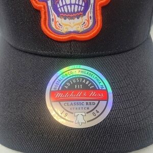 Phoenix Suns Los Suns Mitchell & Ness Dia Los Muertos Black Stretch SnapBack Hat